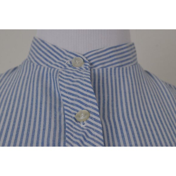 Vintage 80s‎ Striped Poly/Cotton Womens Shirt size 10 - Picture 5 of 10